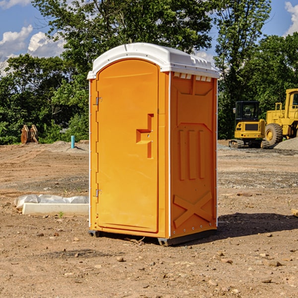 how often are the portable restrooms cleaned and serviced during a rental period in Margaret